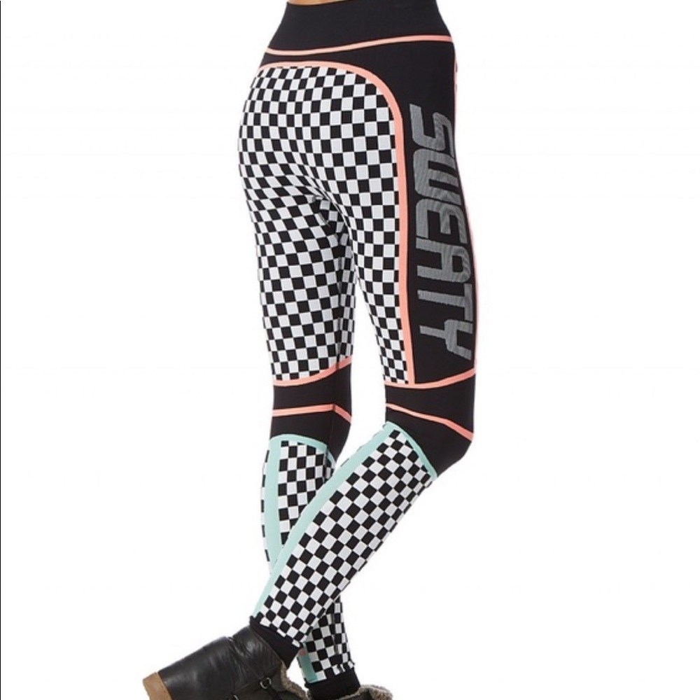Sweaty Betty checkered ski leggings